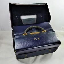 Antique ASPREY LONDON BLACK LEATHER TRAVEL BAG HOLDALL with OUTER COVER ORIGINAL