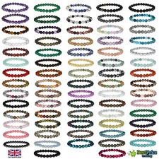 Natural Crystal Healing Chakra Gemstone Bead Bracelet Protection Gem Stone