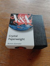 V&A Octopus Curtain Design Crystal Dome Paperweight New and Boxed.