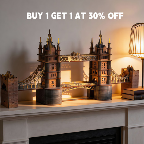 London tower bridge wooden - bridge, 3d