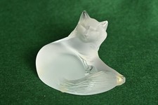Lalique Crystal Happy Cat