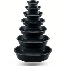 Plant Pot Saucers Black Plastic Round Trays 18–60 cm – Garden Indoor Outdoor