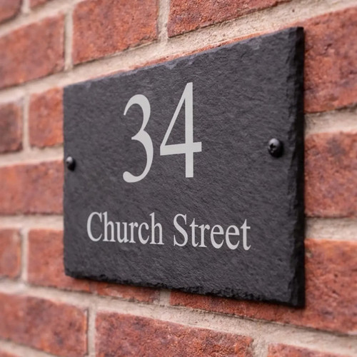 Personalised rustic slate - rustic,