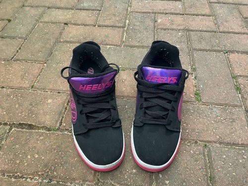 Black and purple heelys - and,