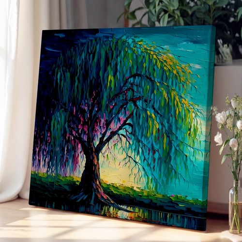 Weeping willow painting canvas - willow,