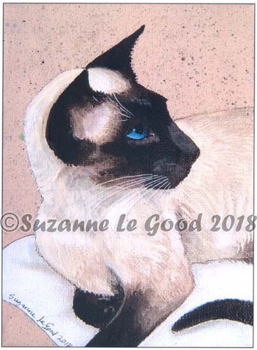 Siamese cat art print - cat, limited