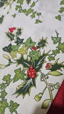 Vintage Christmas Holly Tablecloth 220 x 130 cm