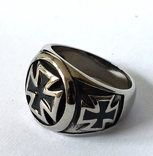 Men cross ring stainless - ring,