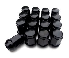 16 x Gloss Black Wheel Nuts