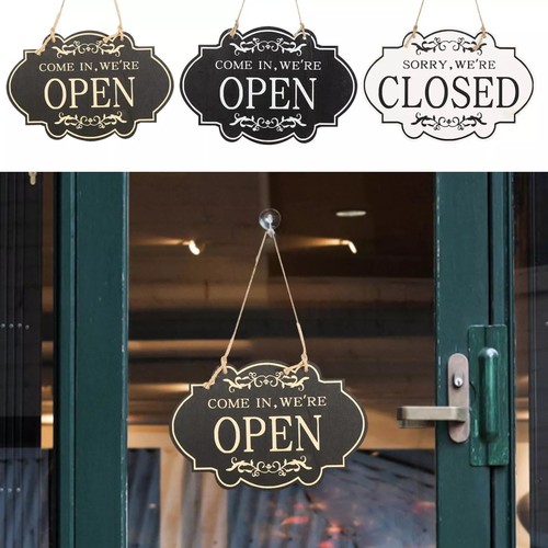Open closed sign wooden - open/closed,