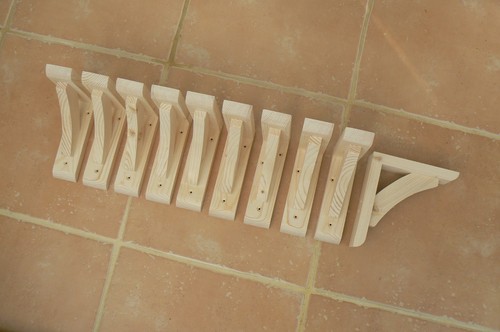 Wooden shelf brackets 10 - brackets, x