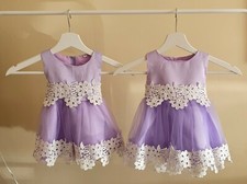2 Lilac Baby Dresses 3-9 months - flower girl, formal, party, birthday, pageant