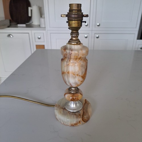 Vintage onyx marble table lamp - vintage,