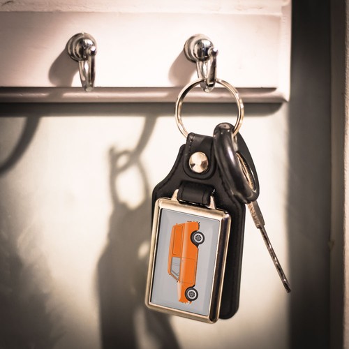 Leather look key - leather,