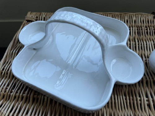 White ceramic strawberry - white,