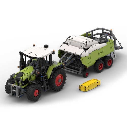 Tractor with square baler - tractor,