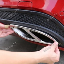 Chrome Dual Exit Exhaust Tips For 2015-2021 Mercedes C-Class W205 S205 C205 A205