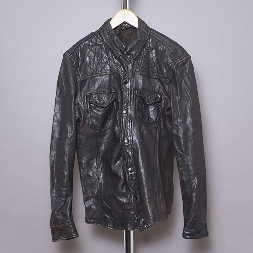 All saints leather shirt - leather,