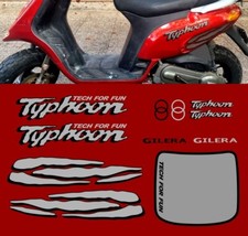 Kit completo adesivi GIlera Typhoon 50 125 colore replica scooter tuning plastic