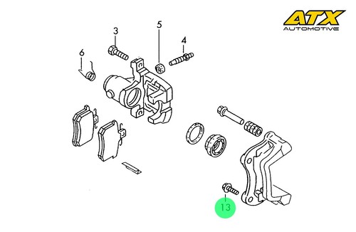 Rear brake caliper carrier - brake,