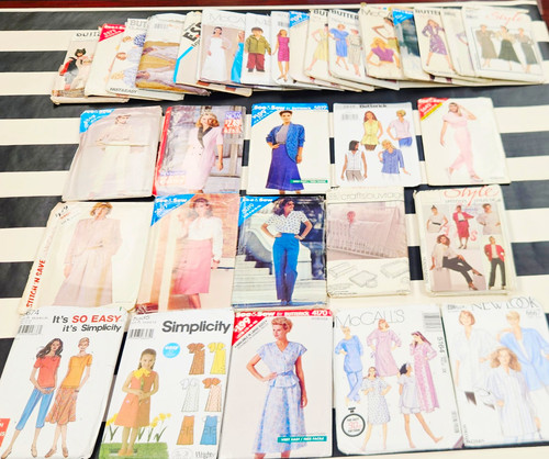 Lot vintage sewing patterns - 32,