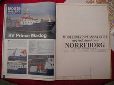 Model Boats plans of Norreborg semi scale Water Bus & orig. mag. April 2015