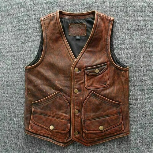 Men biker vintage - biker, tan