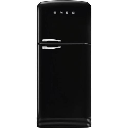 Smeg fridge freezer - smeg, black