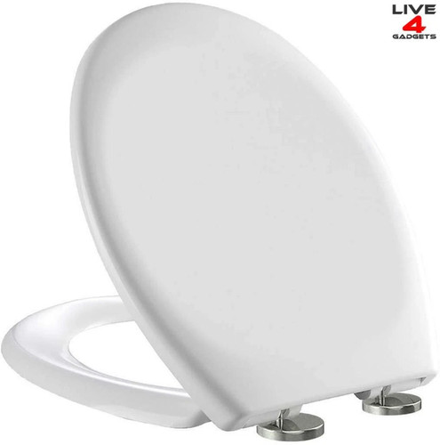 Soft close toilet seat white - close,