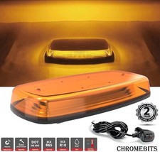 Flashing Beacon Magnetic 12-24v Amber Led Vehicle Roof Slim Light Bar Strobe R65