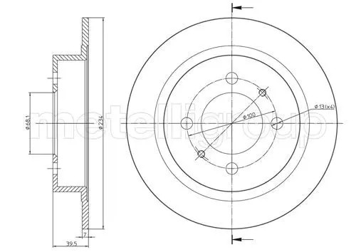 Brake disc solid 0661 - brake,