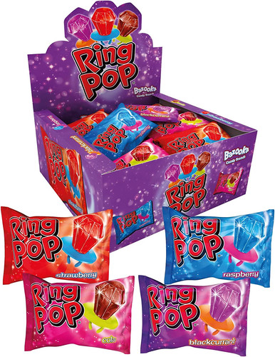 Bazooka ring pop lollipops - ring,