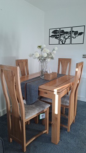Solid oak dining - set, of