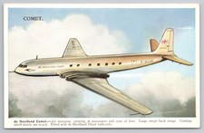 1950s de Havilland Comet Jet Airliner Postcard Valentine's Aeroplane 1797