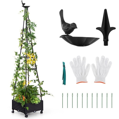 Raised garden bed climbing - garden,