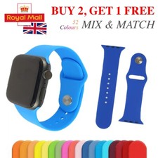 For Apple Watch Silicone Rubber Strap Sports Band Series 10 9 8 7 6 5 4 3 SE
