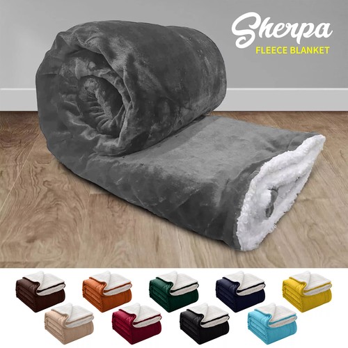 Heavy sherpa fleece blanket - heavy,
