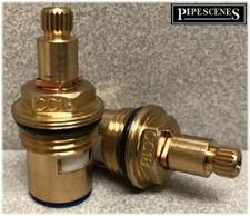 pipescenes555 CC18 / A2 Ceramic Disc Tap Cartridge Valves 20 Spline x 7.7mm PAIR