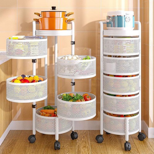 White kitchen rotating - kitchen, storage