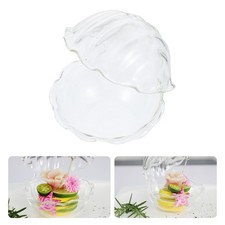 1pc Household Glass Bowl Dessert Bowl Shell Shaped Salad Bowl Kitchen Tableware