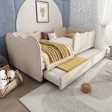 Upholstered Bed with Pull Out