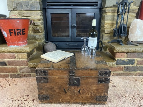 Old antique pine chest - old,