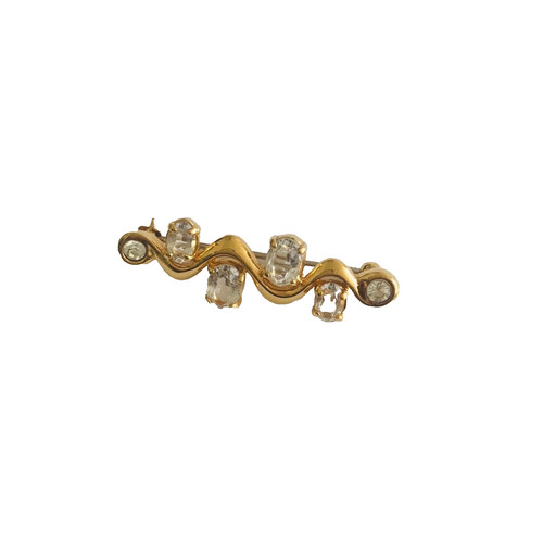 Vintage brooch gold plated - brooch,