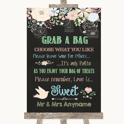 Shabby chic chalk grab bag - chic,