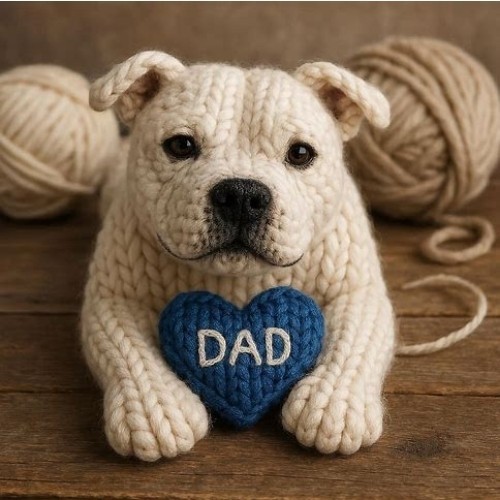 Luxury white staffy fathers - white,