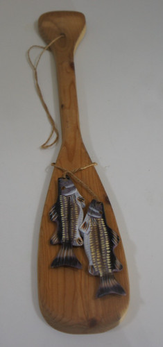 Wooden decorative canoe paddle - wooden,