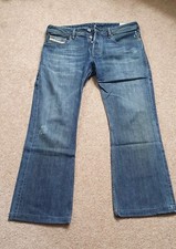 Diesel ZATHAN Jeans Mens W33 L30 Blue Regular Bootcut Wash 0071S