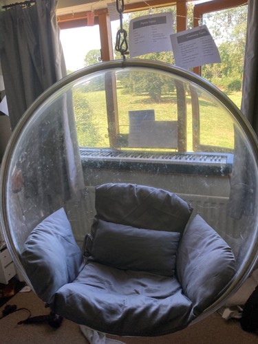 Hanging perspex bubble chair - hanging,
