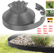 100 Metre Flexible Garden Border Edging Grass Lawn Path Edging With Plastic Pegs