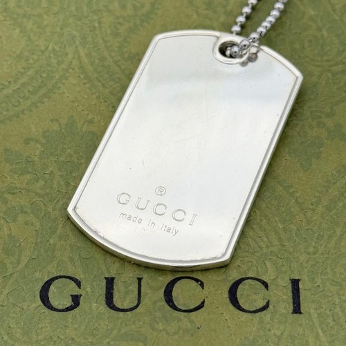 Gucci dog tag sv925 - tag, necklace
